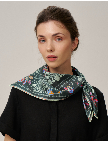 Картинка Шовкова хустина «Слобожанщина. Лісова пісня»